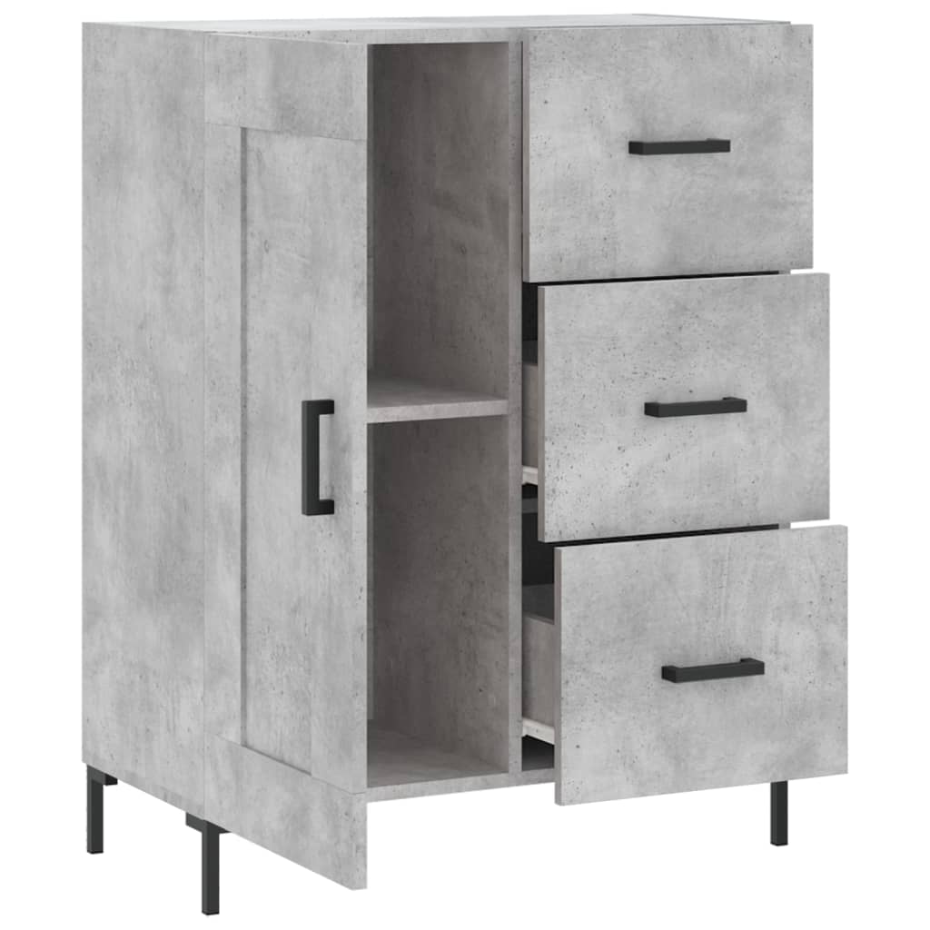 vidaXL Credenza Grigio Cemento 69,5x34x90 cm in Legno Multistrato