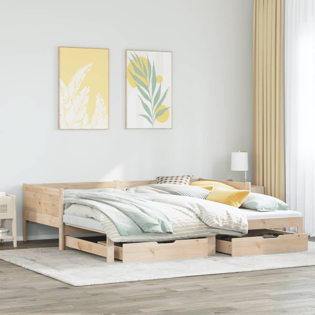 vidaXL Divano Letto Estraibile con Cassetti senza Materasso 80x200 cm