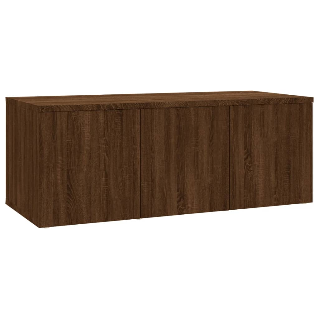 vidaXL Mobile Porta TV Rovere Marrone 80x34x30 cm in Legno Multistrato