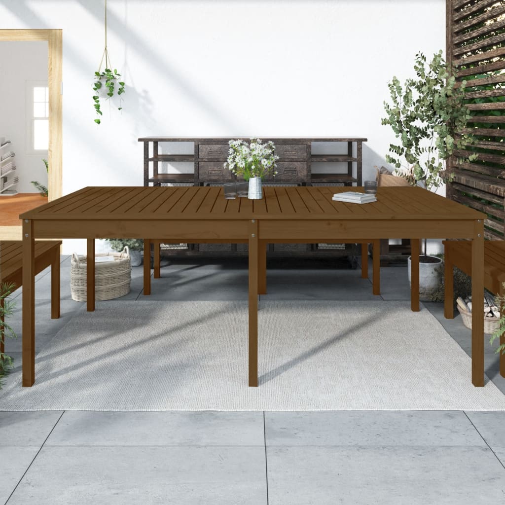 vidaXL Tavolo da Giardino Ambra 203,5x100x76cm Legno Massello di Pino