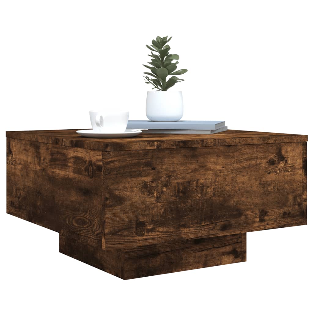 vidaXL Tavolino da Salotto Rovere Fumo 55x55x31cm in Legno Multistrato