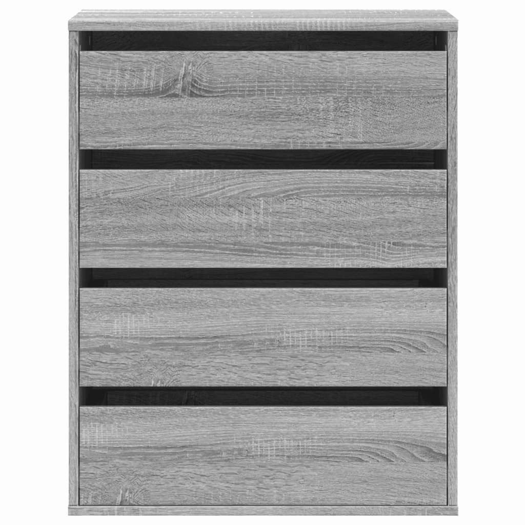 vidaXL Cassettiera Angolare Grigio Sonoma 60x41x76cm Legno Multistrato