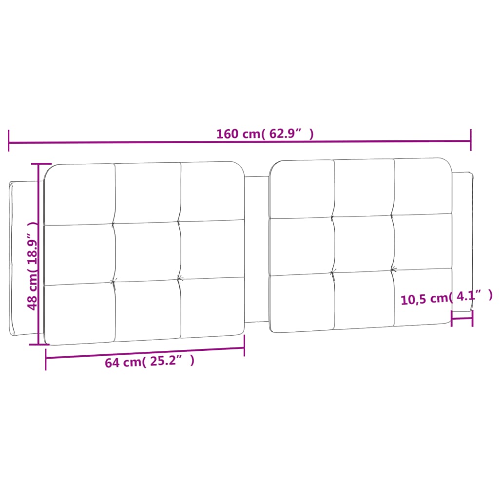 vidaXL Cuscino Testiera Grigio 160 cm in Similpelle