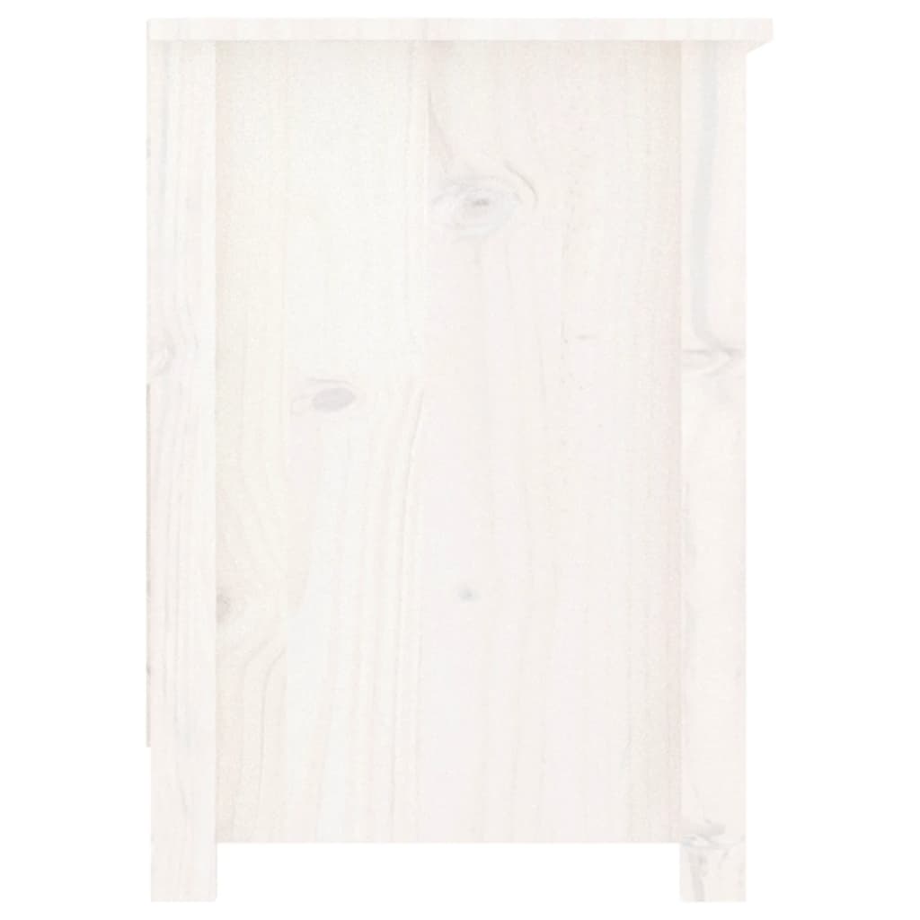 vidaXL Mobile Porta TV Bianco 103x36,5x52 cm in Legno Massello di Pino