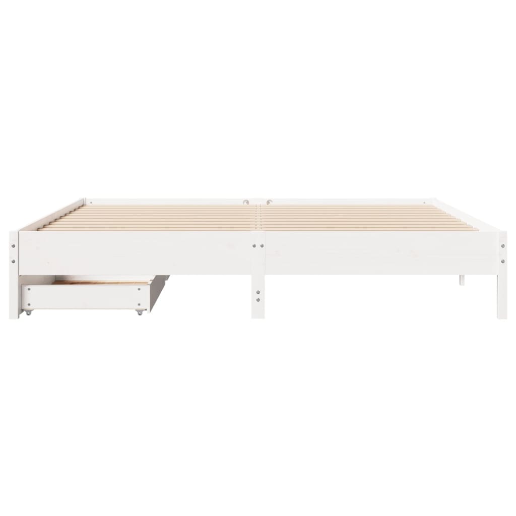 vidaXL Letto senza Materasso Bianco 180x200 cm Legno Massello di Pino