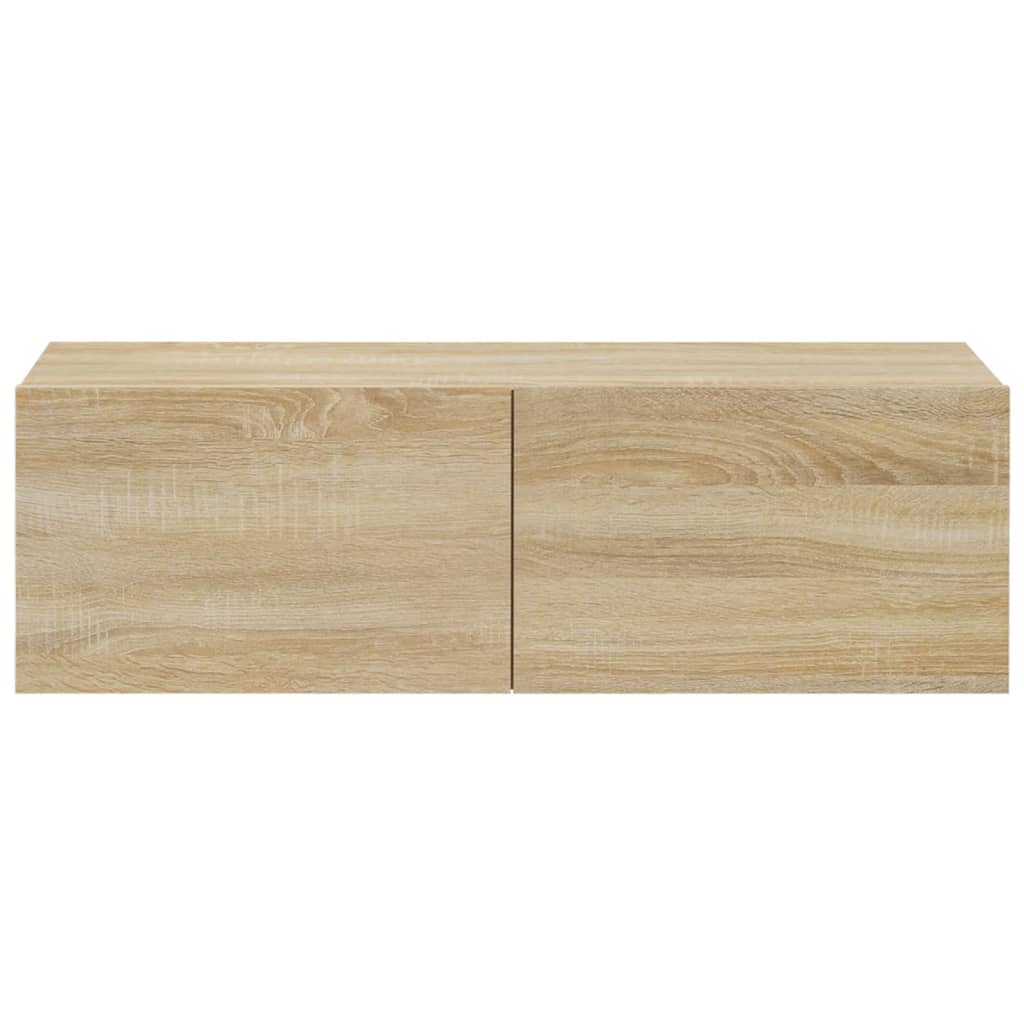 vidaXL Mobili TV Muro 2pz Rovere Sonoma 100x30x30 cm Legno Multistrato