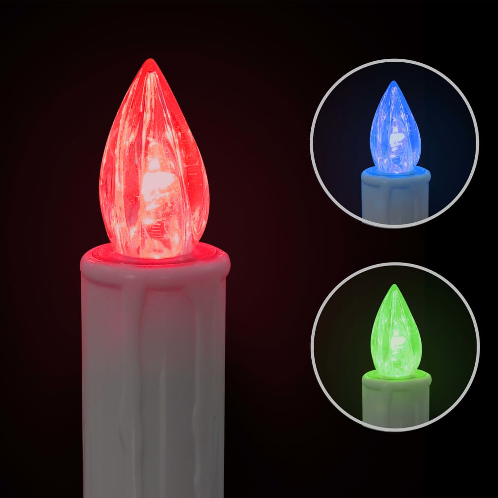 vidaXL Candele Natalizie Senza Fili a LED con Telecomando 30 pz RGB