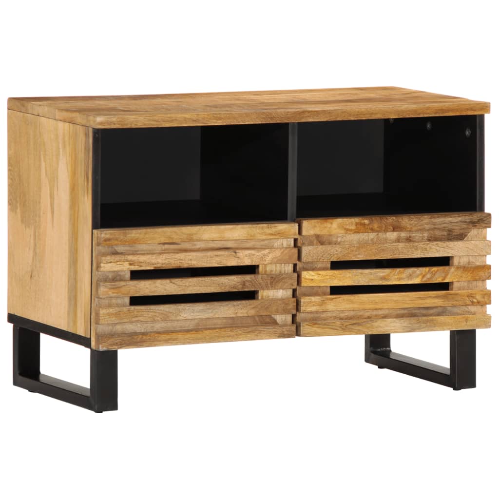 vidaXL Mobile Porta TV 70x34x46 cm in Legno Massello di Mango Grezzo