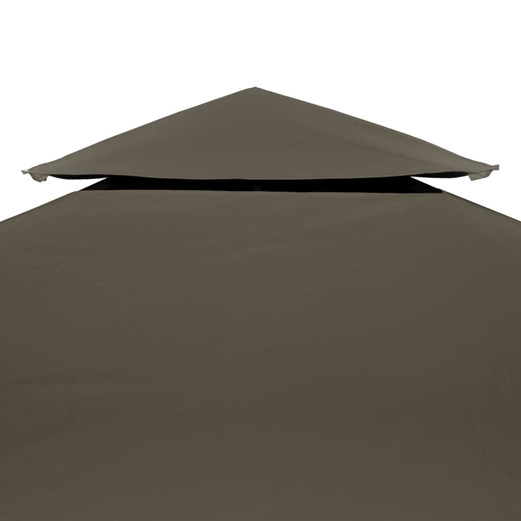 vidaXL Copertura Superiore per Gazebo a 2 Strati 310g/m² 4x3m Talpa