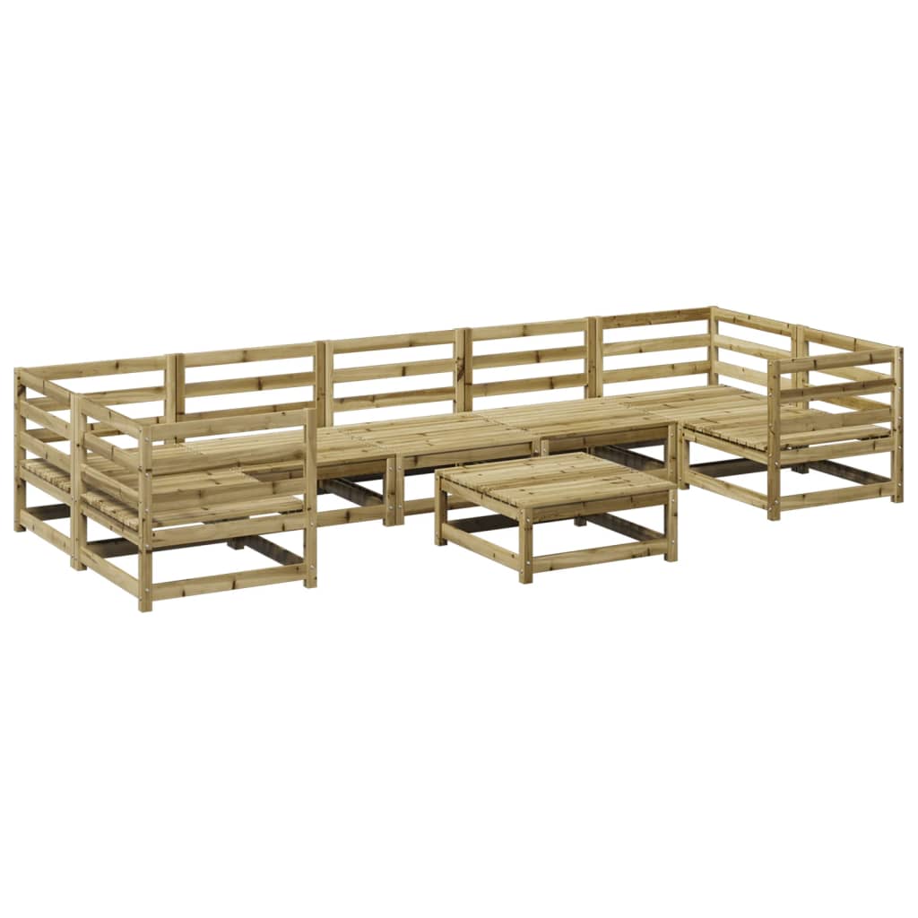 vidaXL Set Divani da Giardino 8 pz in Legno Impregnato di Pino