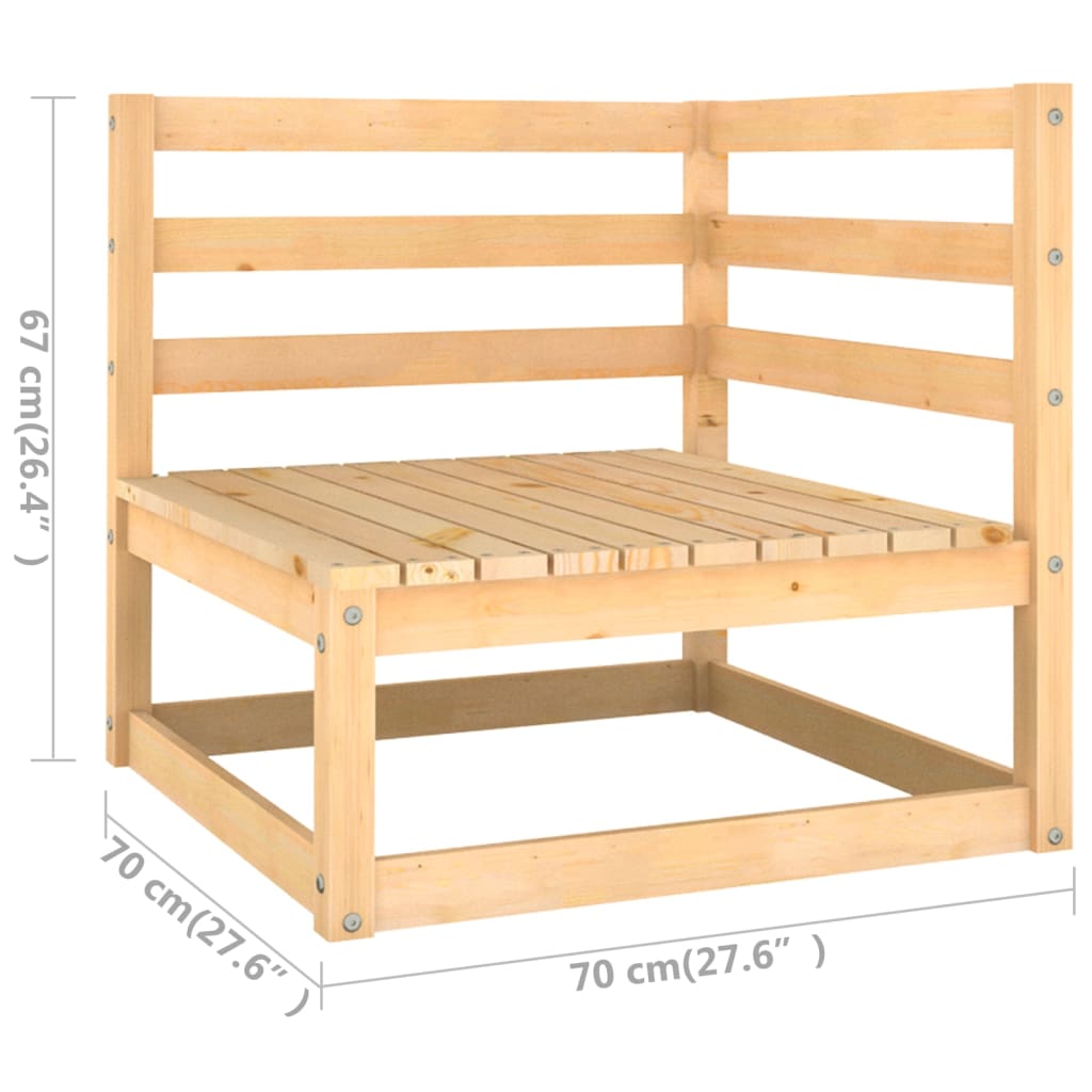 vidaXL Set Salotto Giardino 11pz Cuscini Antracite Legno Massello Pino