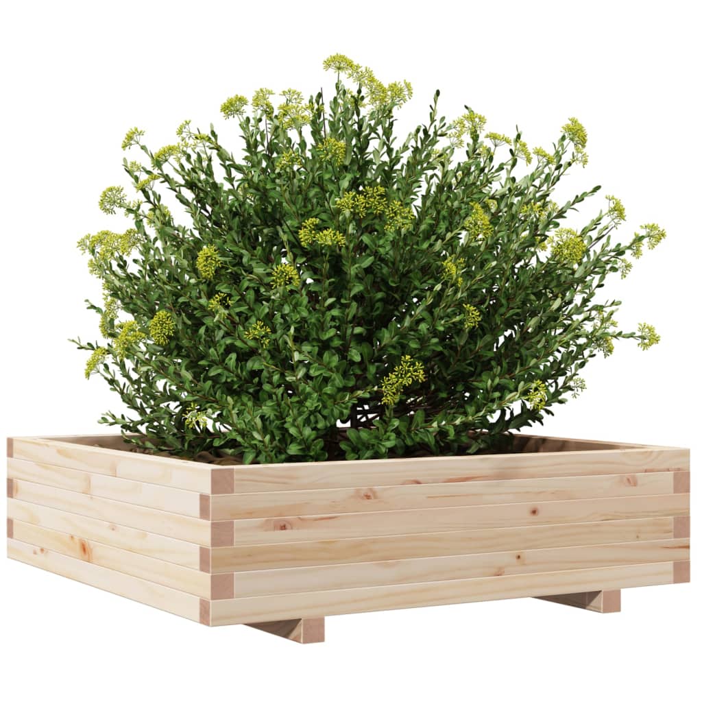 vidaXL Fioriera da Giardino 90x90x26,5 cm in Legno Massello di Pino