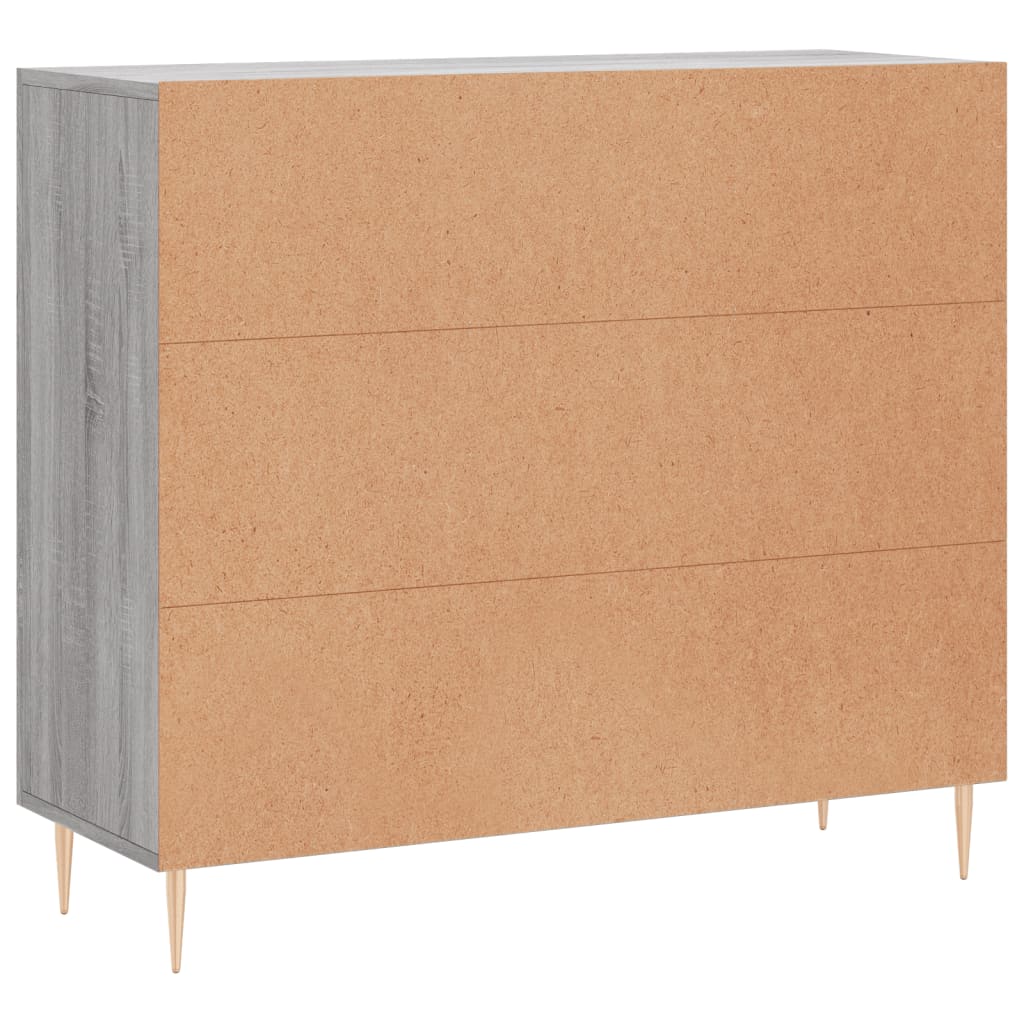 vidaXL Credenza Grigio Sonoma 90x34x80 cm in Legno Multistrato