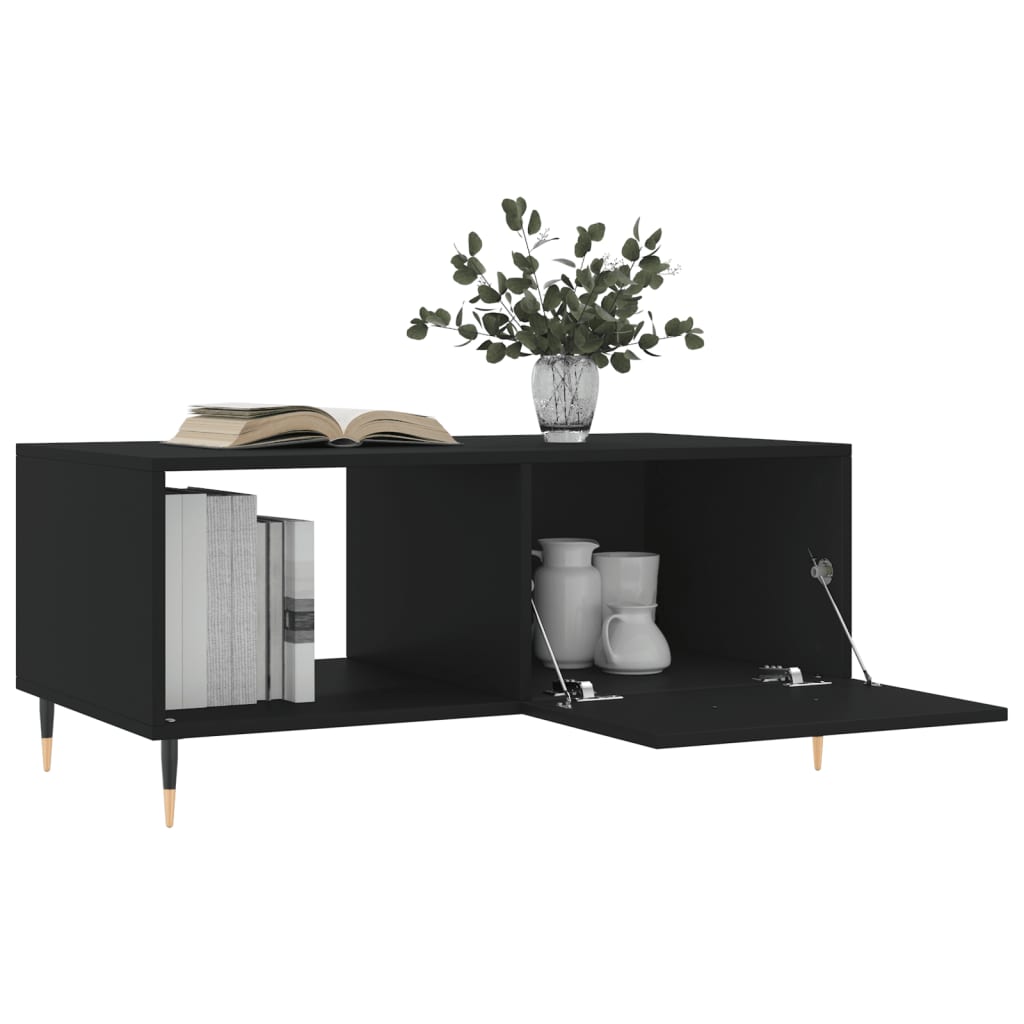 vidaXL Tavolino da Salotto Nero 90x50x40 cm in Legno Multistrato