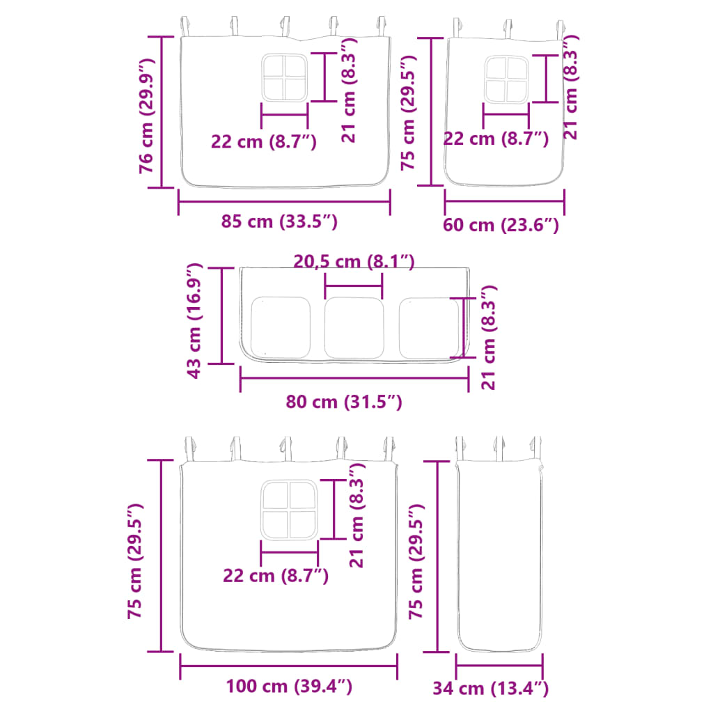 vidaXL Letto a Castello senza Materasso Rosa 90x200 cm Legno di Pino