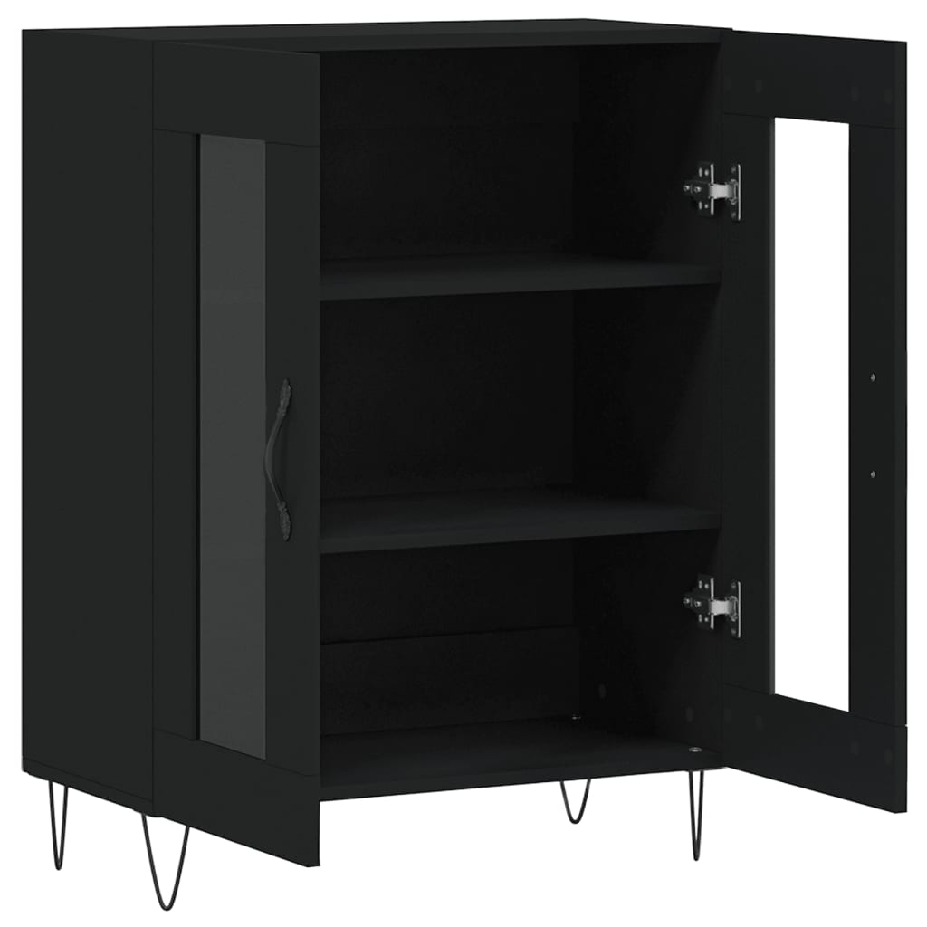 vidaXL Credenza Nera 69,5x34x90 cm in Legno Multistrato