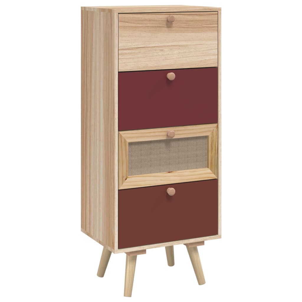 vidaXL Credenza con Cassetti 40x30x95 cm in Legno Multistrato