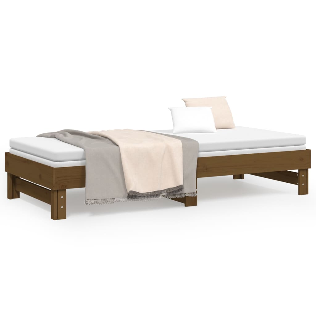 vidaXL Dormeuse Estraibile Ambra 2x(80x200) cm Legno Massello di Pino