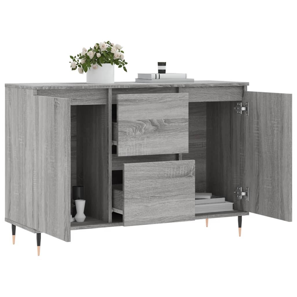 vidaXL Credenza Grigio Sonoma 104x35x70 cm in Legno Multistrato