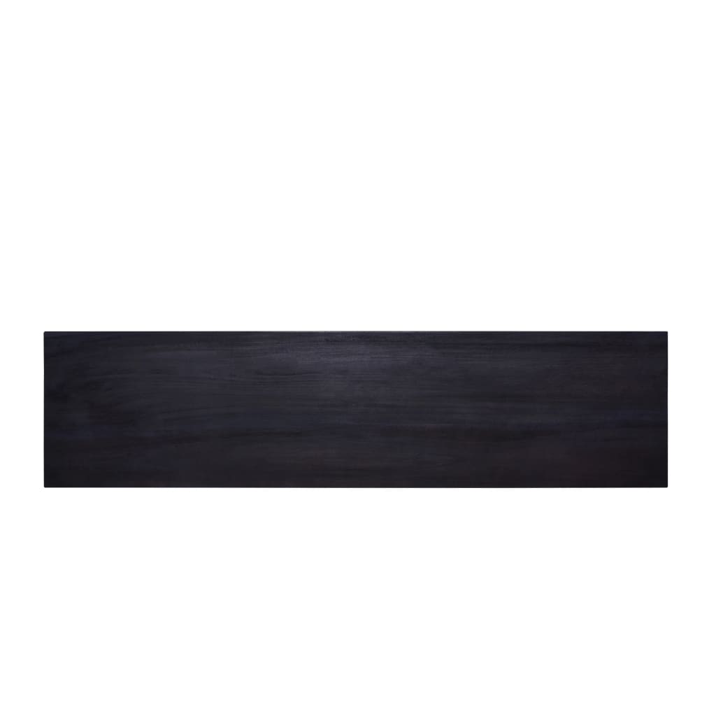 vidaXL Tavolo Consolle Nero 120x30x75 cm in Massello di Mogano