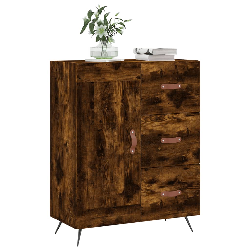 vidaXL Credenza Rovere Fumo 69,5x34x90 cm in Legno Multistrato