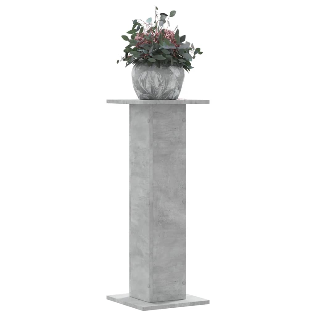 vidaXL Supporti per Piante 2 pz Grigio Cemento 30x30x80 cm Truciolato