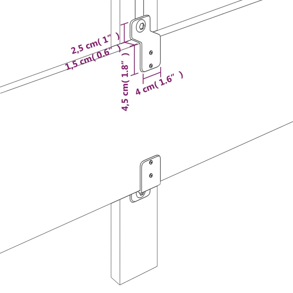 vidaXL Giroletto con Testiera Marrone Scuro 90x200 cm in Tessuto