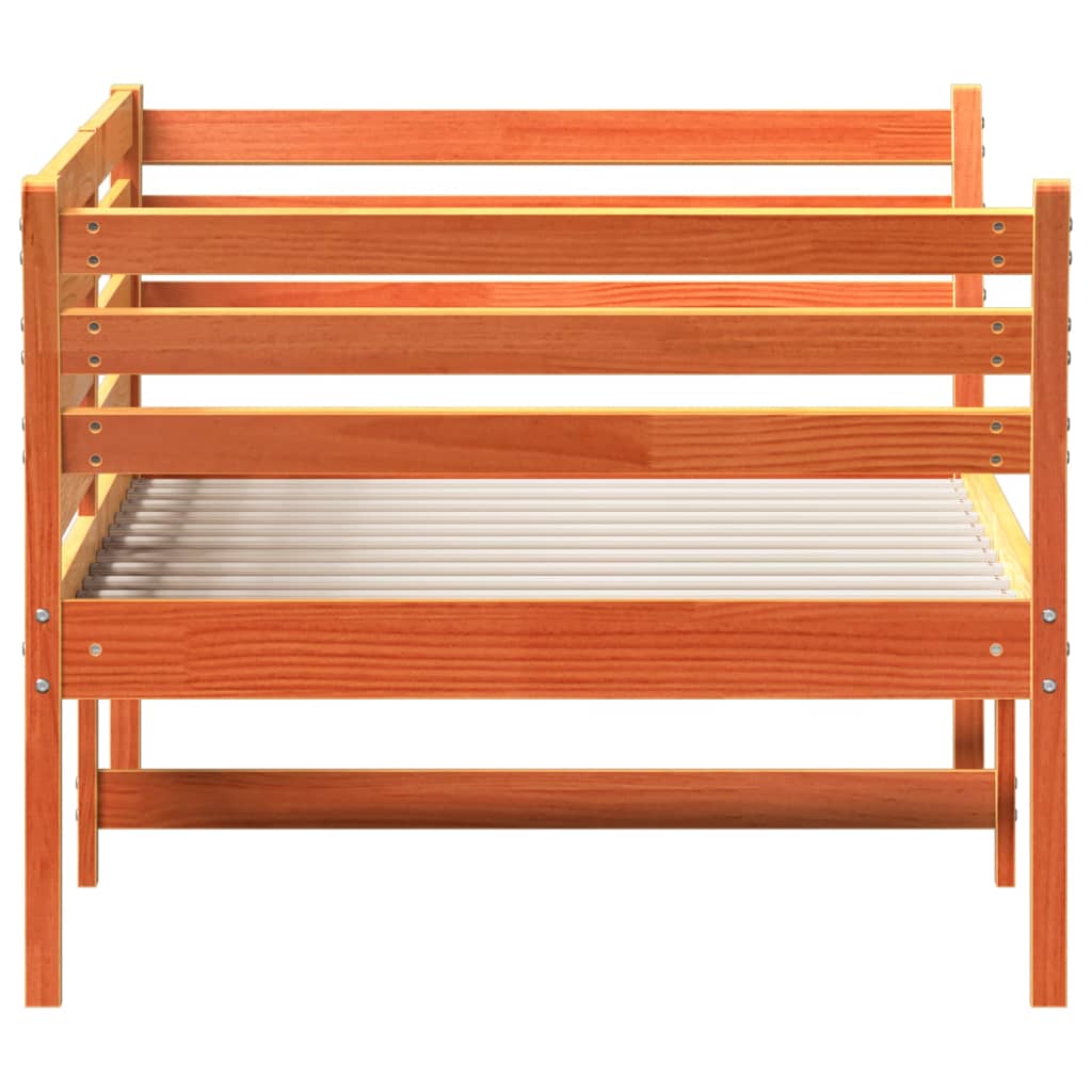 vidaXL Dormeuse senza Materasso Marrone Cera 80x200 cm Legno di Pino