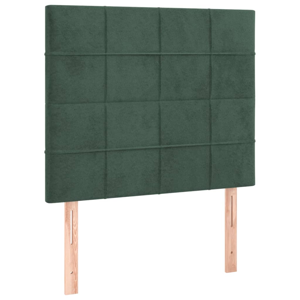 vidaXL Testiere 2 pz Verde Scuro 100x5x78/88 cm in Velluto