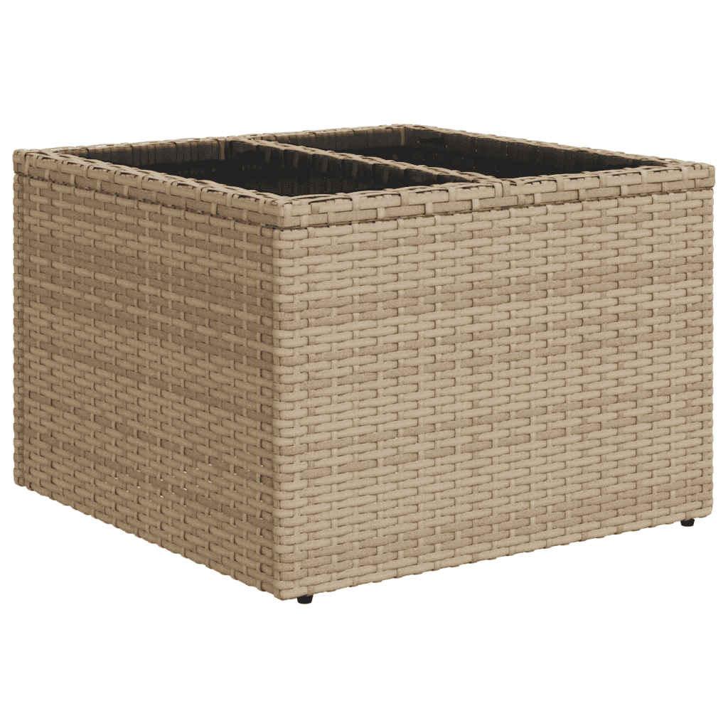 vidaXL Set Divani da Giardino 7 pz con Cuscini Beige in Polyrattan