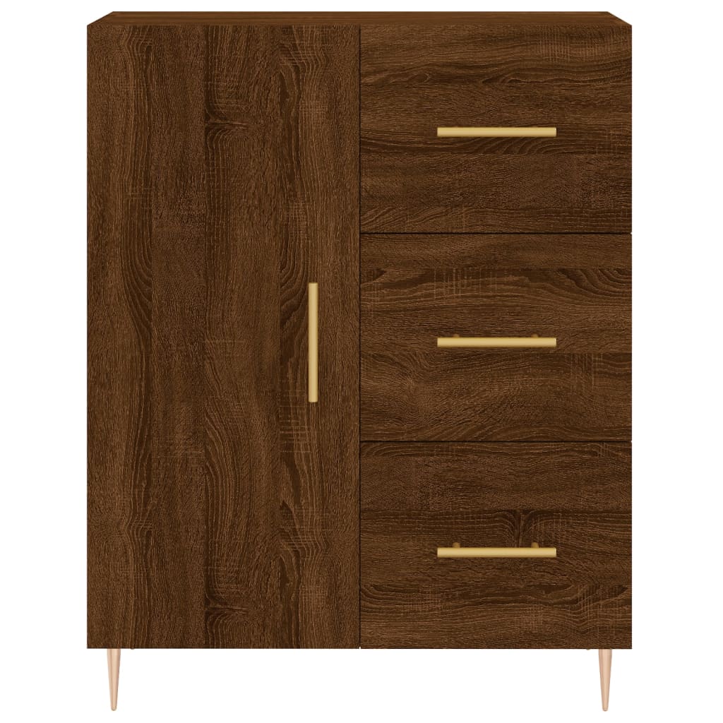 vidaXL Credenza Rovere Marrone 69,5x34x90 cm in Legno Multistrato