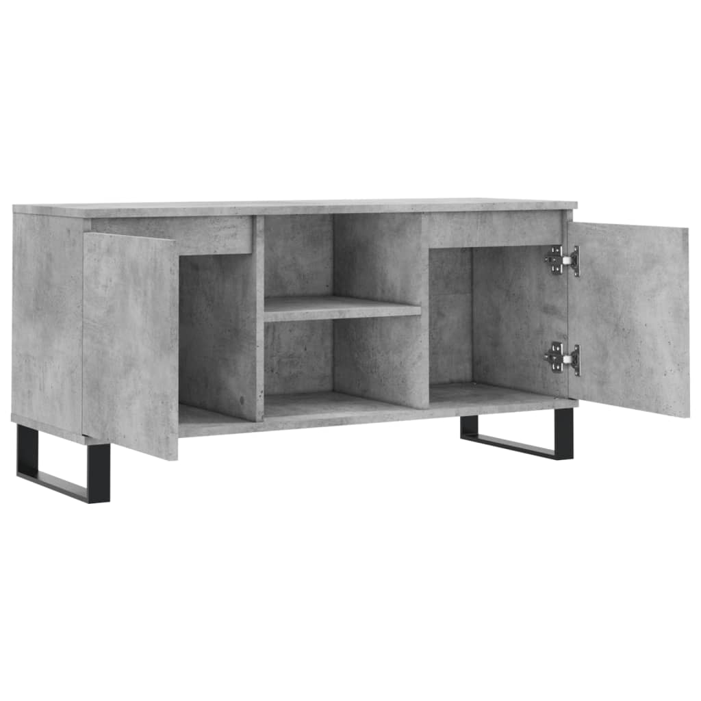 vidaXL Mobile Porta TV Grigio Cemento 104x35x50cm in Legno Multistrato