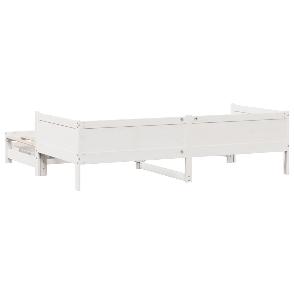 vidaXL Dormeuse Letto Estraibile e Cassetti Bianca 80x200cm Legno Pino