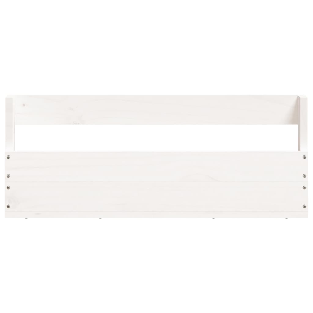 vidaXL Scarpiere a Parete 2 pz Bianco 59x9x23cm Legno Massello di Pino