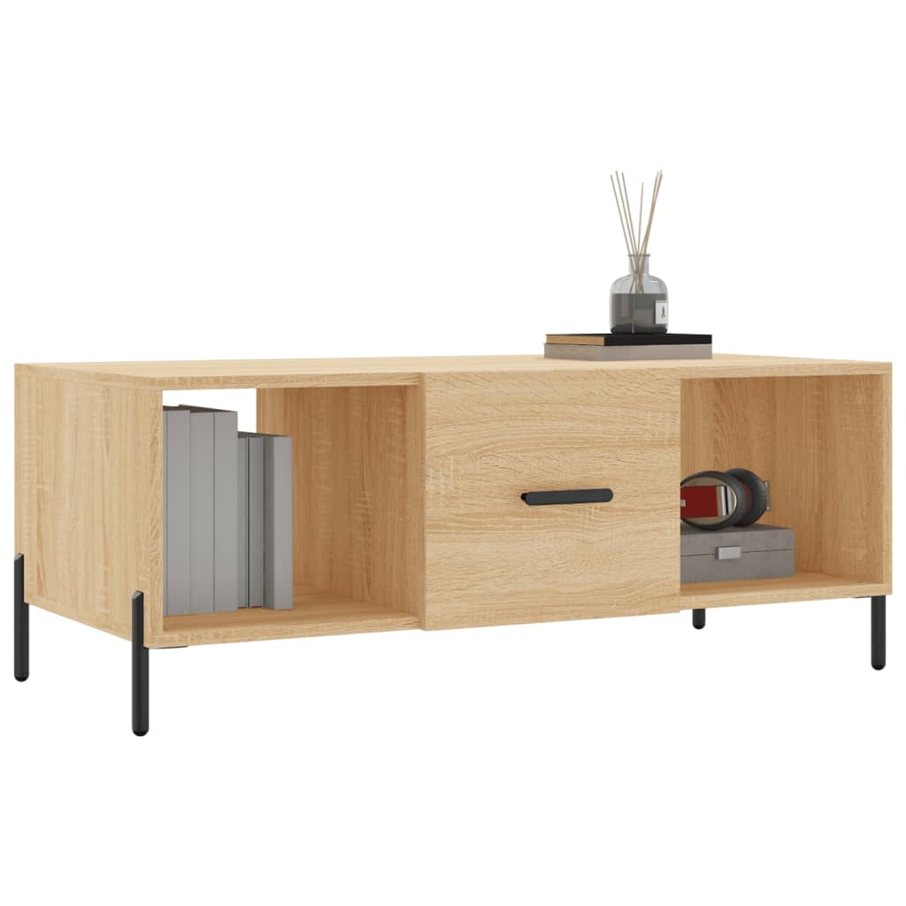 vidaXL Tavolino da Salotto Rovere Sonoma 102x50x40cm Legno Multistrato