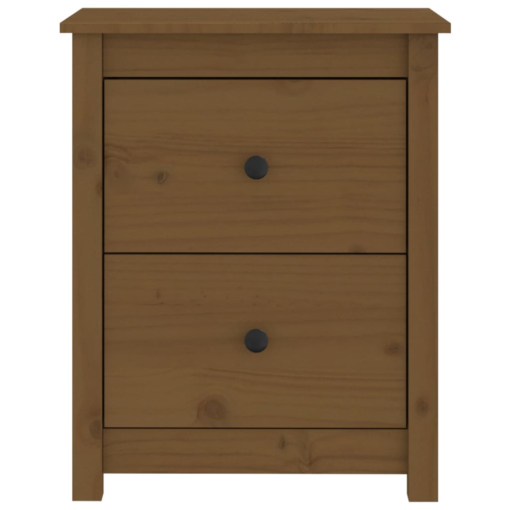 vidaXL Comodini 2 pz Ambra 50x35x61,5 cm in Legno Massello di Pino