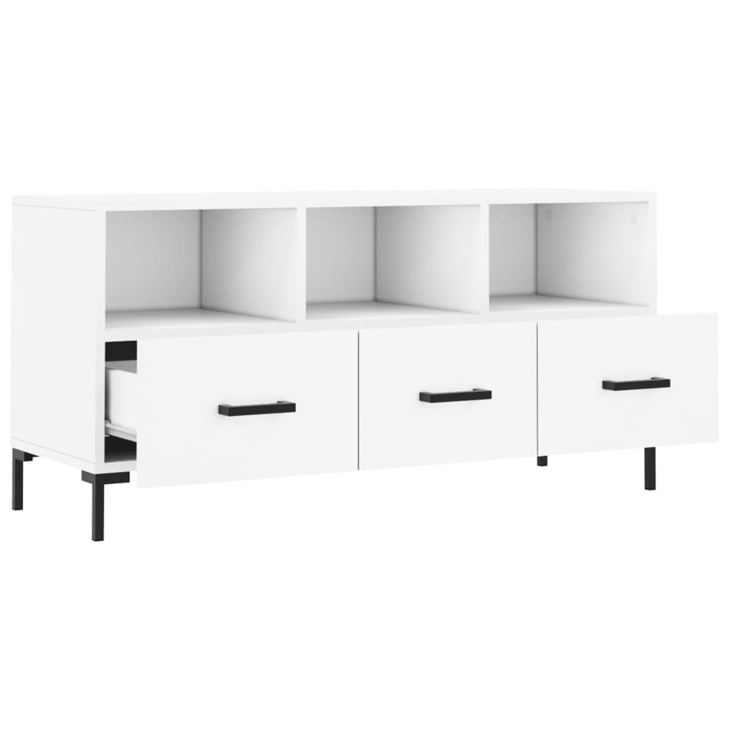 vidaXL Mobile Porta TV Bianco 102x36x50 cm in Legno Multistrato