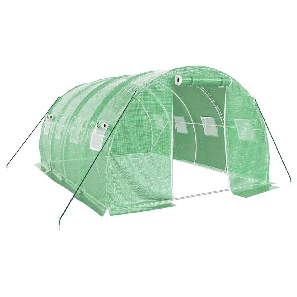 vidaXL Serra con Telaio in Acciaio Verde 12 m² 4x3x2 m