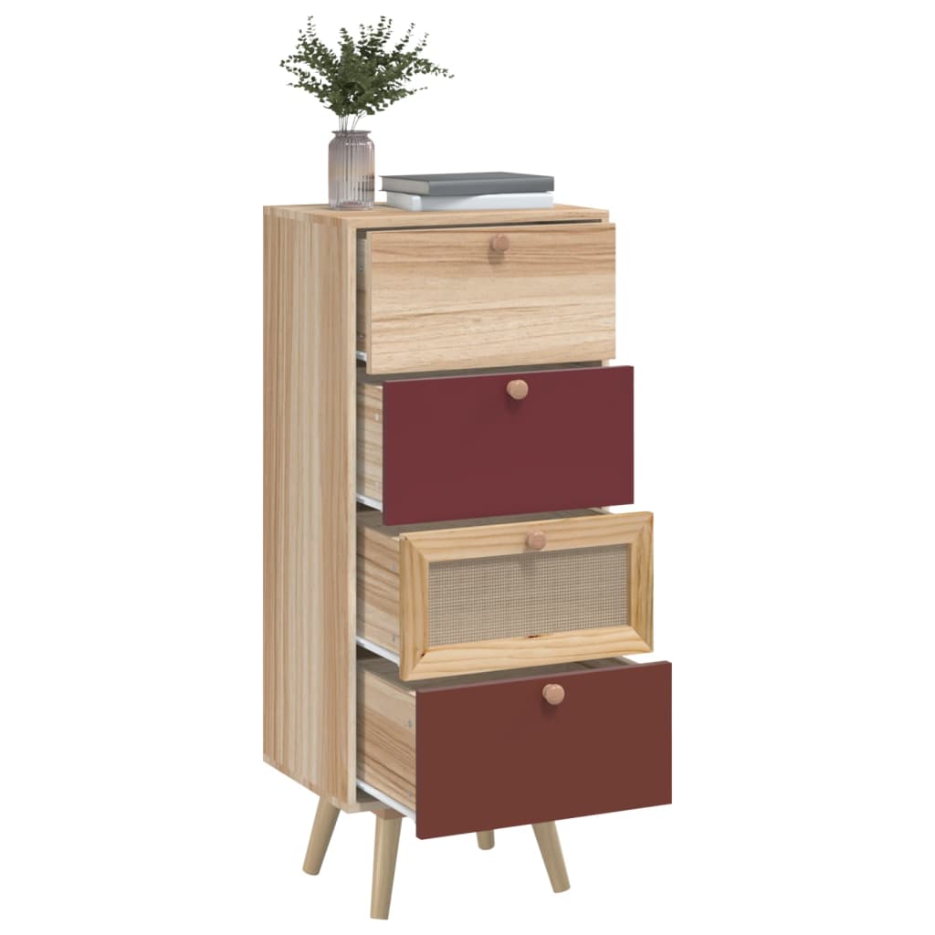 vidaXL Credenza con Cassetti 40x30x95 cm in Legno Multistrato