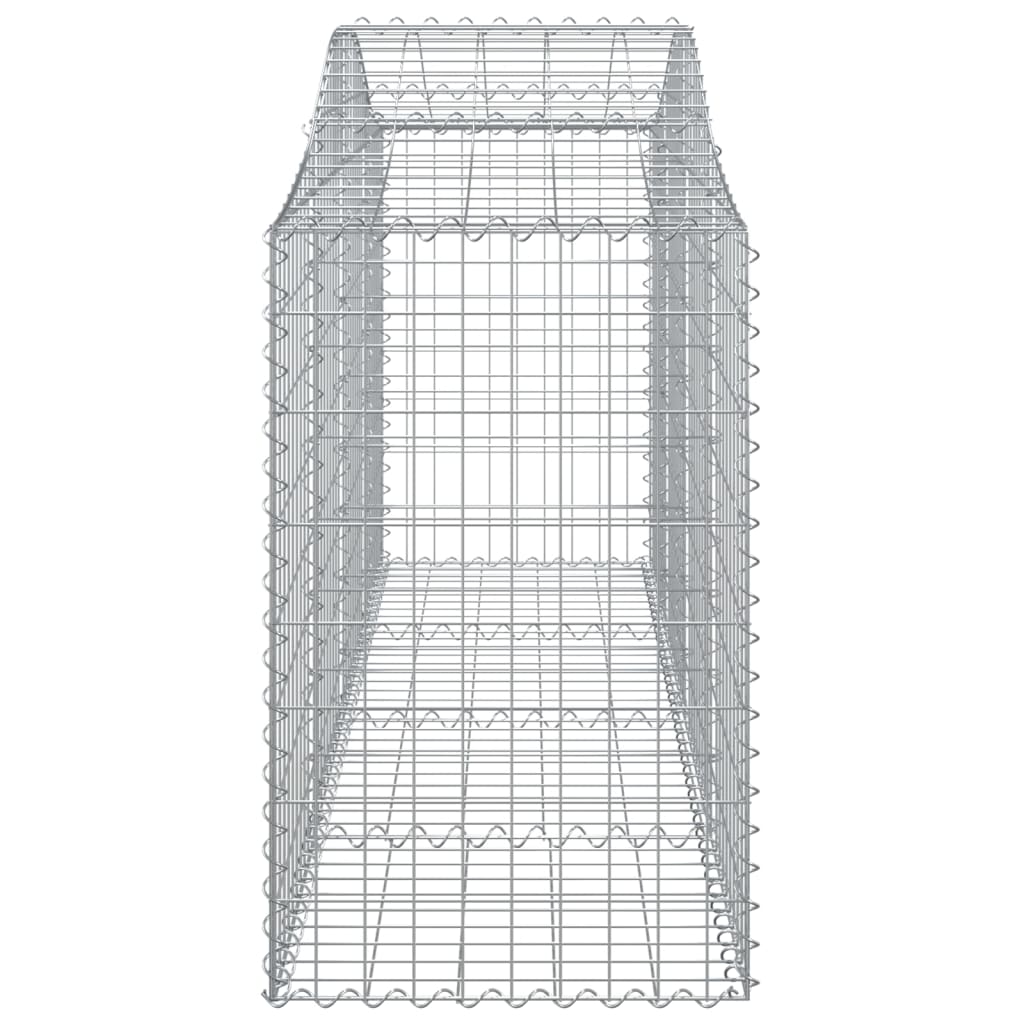 vidaXL Cesti Gabbioni ad Arco 12 pz 200x50x80/100 cm Ferro Zincato