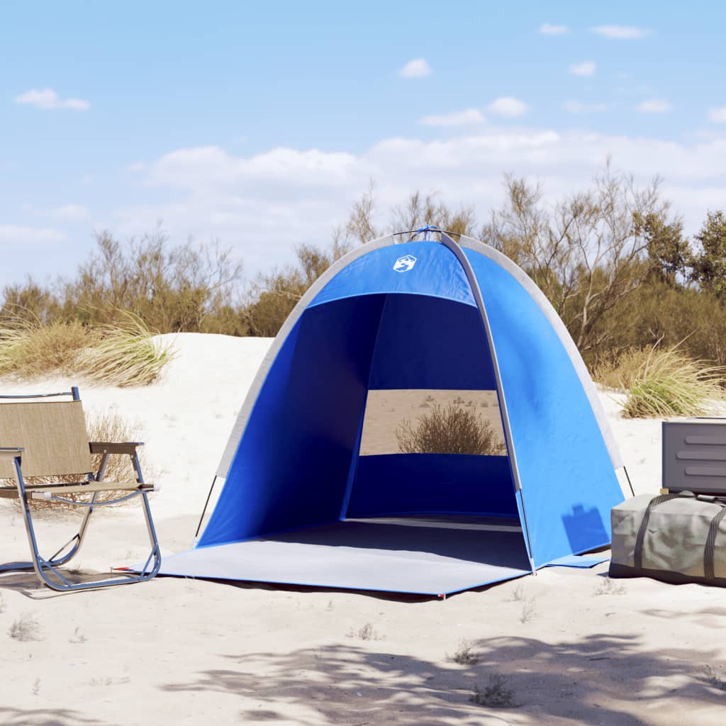 vidaXL Tenda da Spiaggia 3 Persone Azzurra Impermeabile