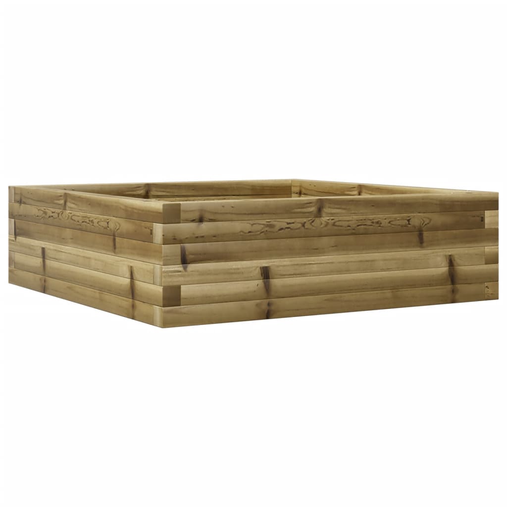 vidaXL Fioriera da Giardino 80x80x23 cm in Legno di Pino Impregnato