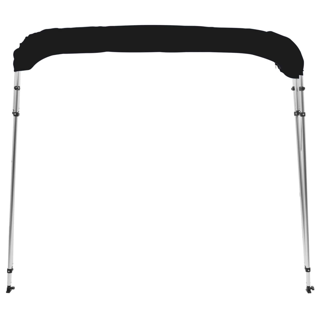 vidaXL Bimini di Prua con Tendalino 4 Archi Nero 243x210x137 cm