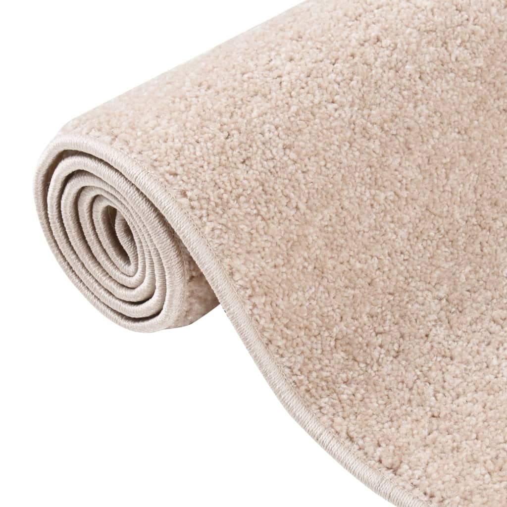 vidaXL Tappeto a Pelo Corto 240x340 cm Beige Scuro