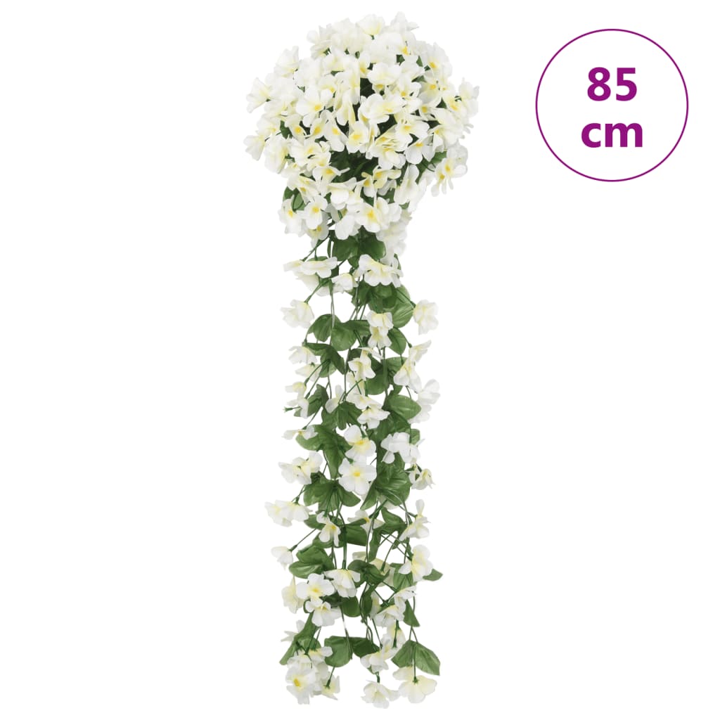 vidaXL Ghirlande Fiori Artificiali Natale 3 pz Bianco 85 cm