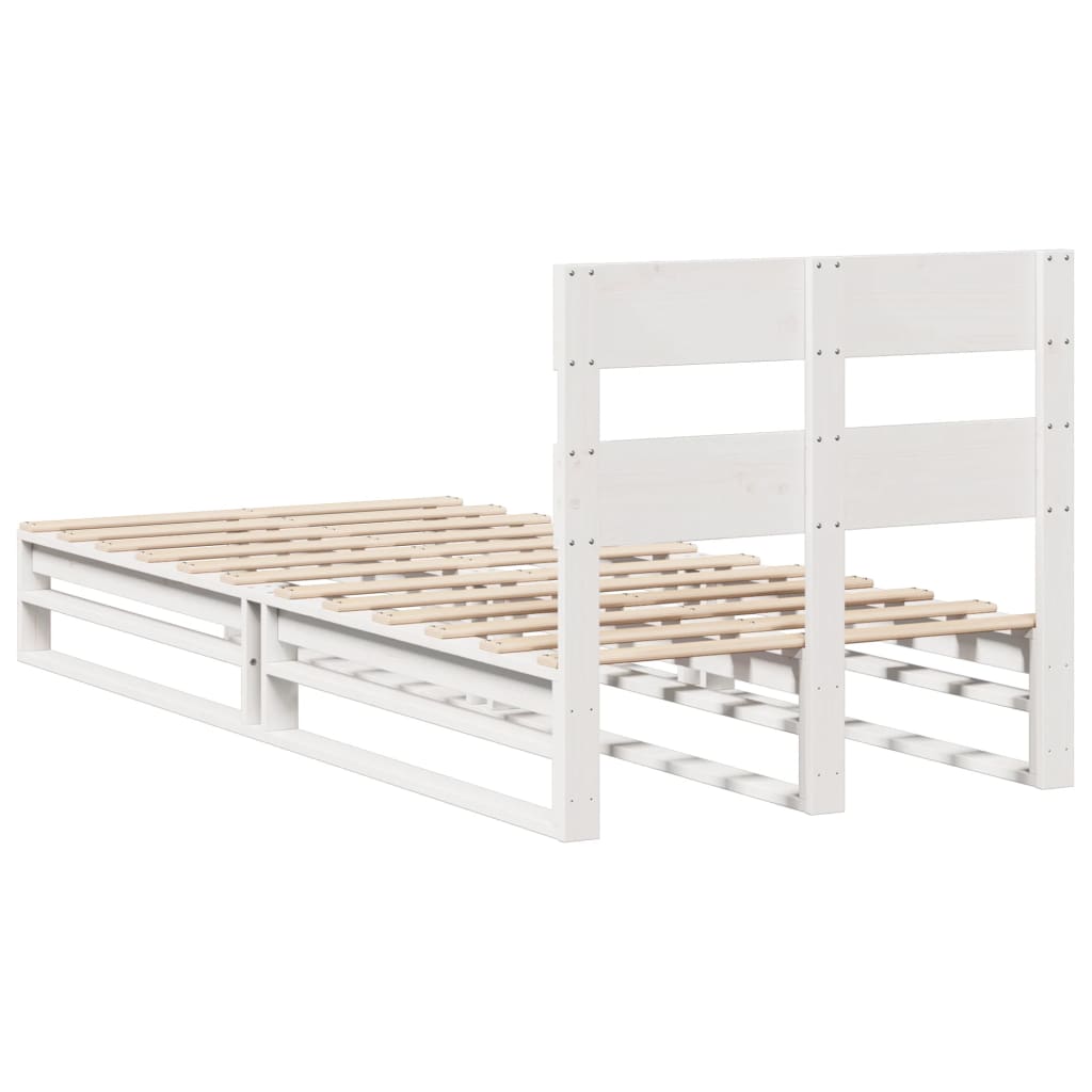 vidaXL Letto senza Materasso Bianco 90x200 cm Legno Massello di Pino