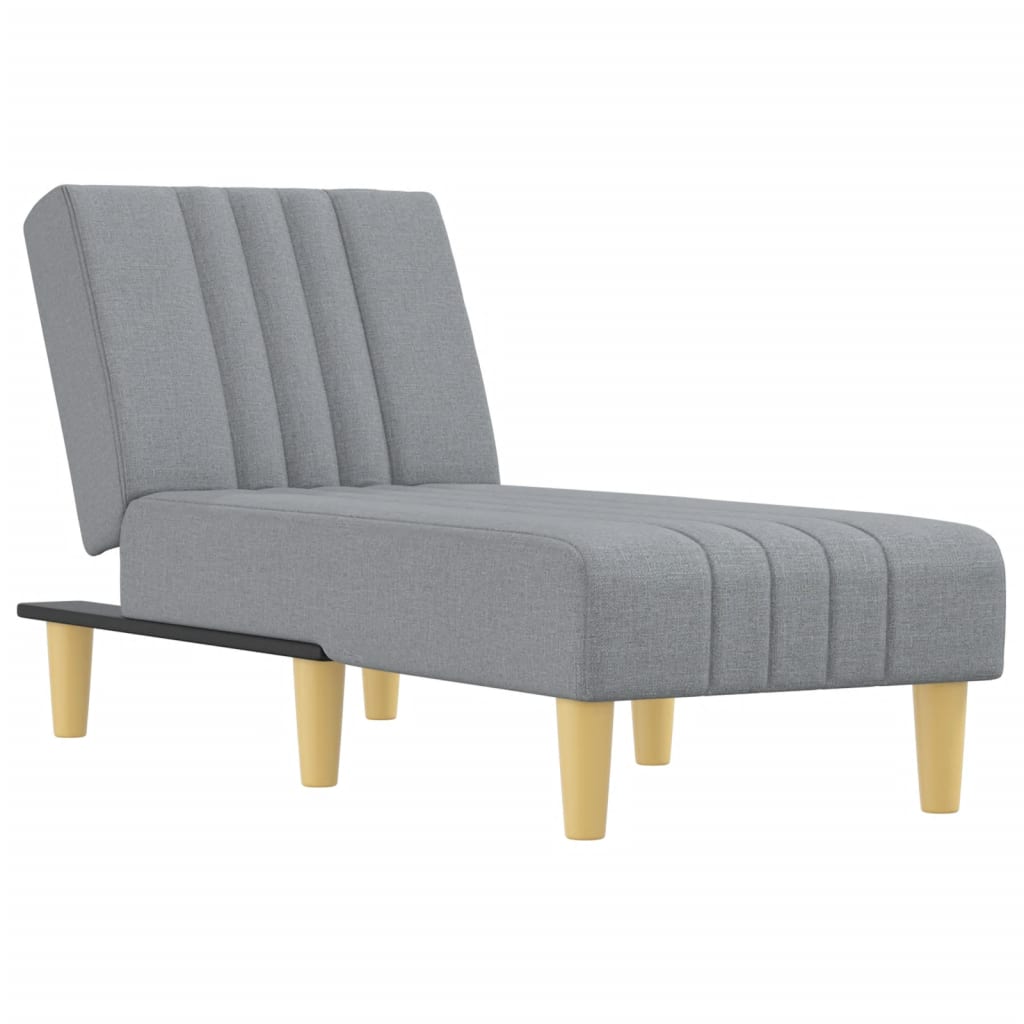 vidaXL Chaise Longue in Tessuto Grigio Chiaro