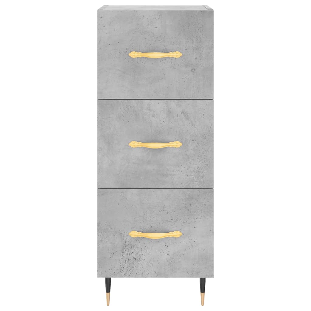 vidaXL Credenza Grigio Cemento 34,5x34x180 cm in Legno Multistrato