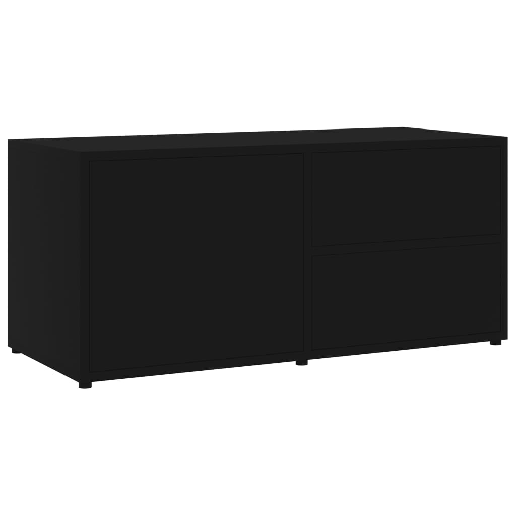 vidaXL Mobile Porta TV Nero 80x34x36 cm in Legno Multistrato