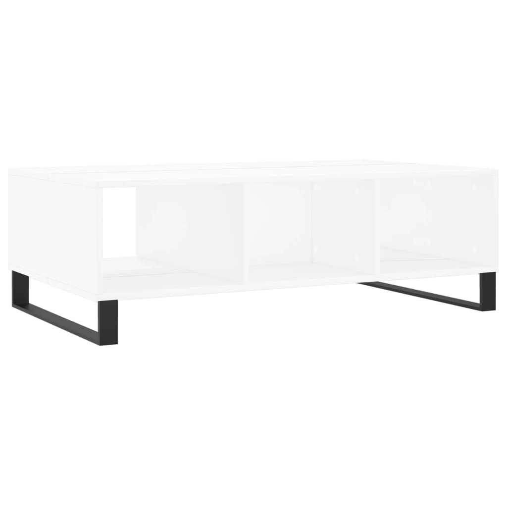 vidaXL Tavolino da Salotto Bianco 104x60x35 cm in Legno Multistrato